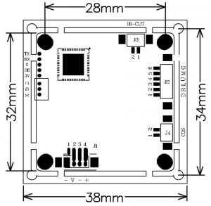 ابعاد برد و سنسور تصویر دوربین مداربسته F23+FH8536H